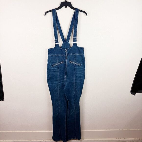 Anthropologie Pilcro Overalls Coveralls Flared Wide Leg 32 - Picture 1 of 10